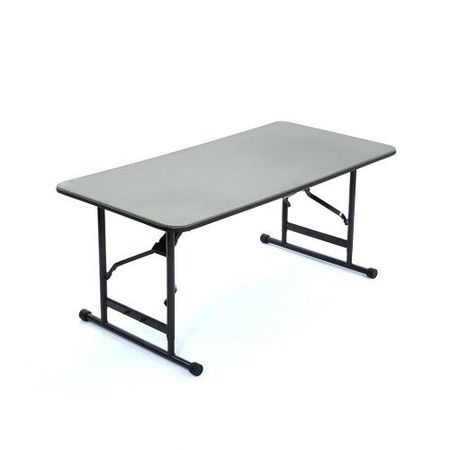 MITYLITE Plastic Folding Table, Gray, 24 x 48 In. RT2448GRB22